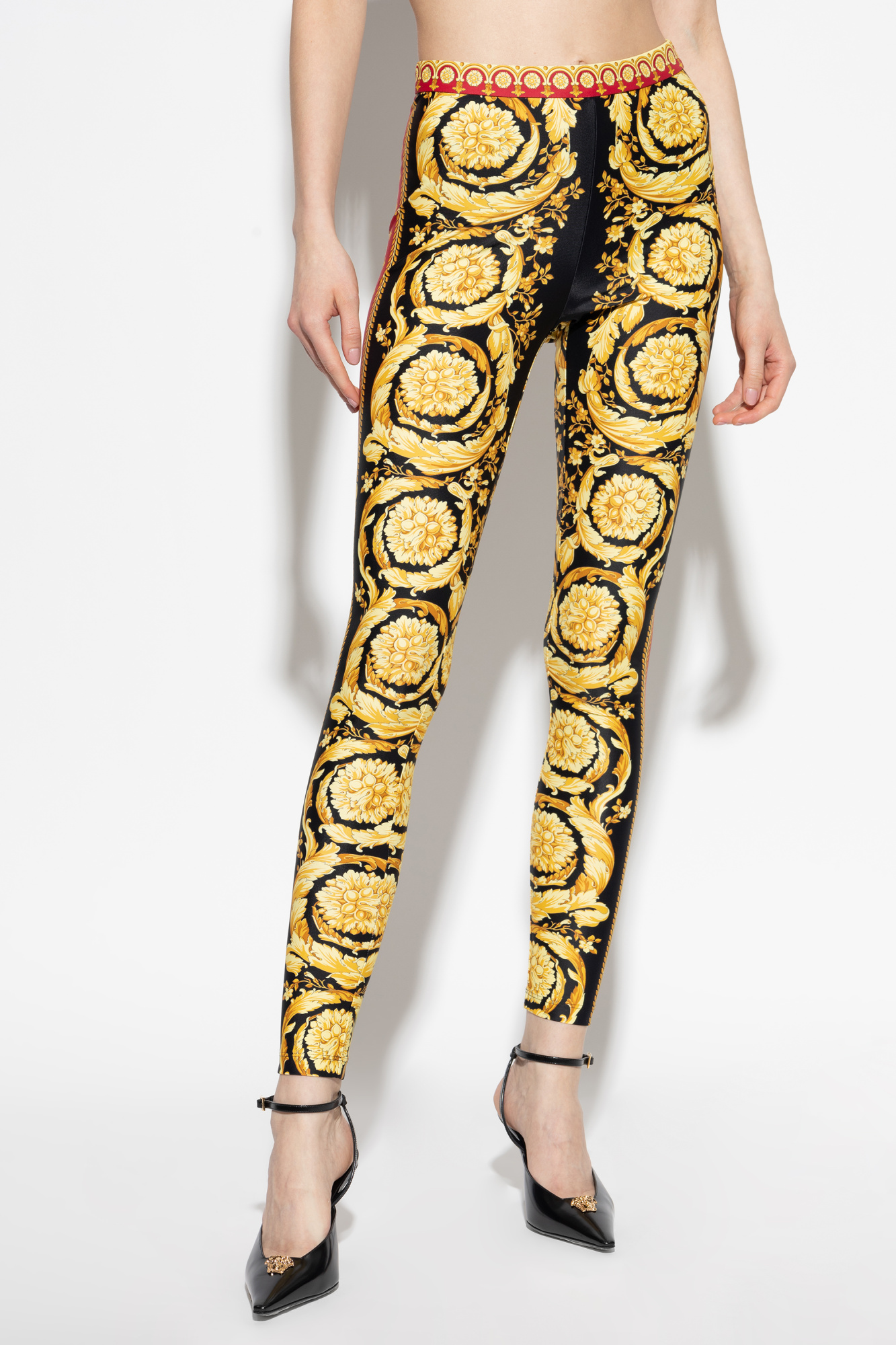 スパッツ・レギンス Versace Baroque Leggings Versace - Barocco high-rise leggings Versace